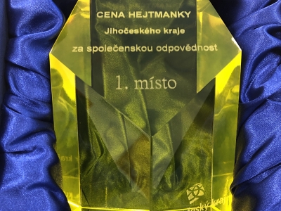 1. místo cena hejtmanky Jihočeského kraje